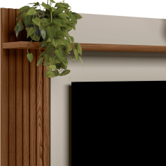 Painel Home Linea Alvorada Ripado 1 Porta Freijo Off White