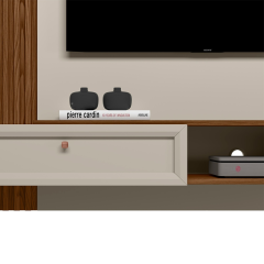 Painel Home Linea Alvorada Ripado 1 Porta Freijo Off White