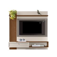 Painel Home Linea Alvorada Ripado 1 Porta Freijo Off White