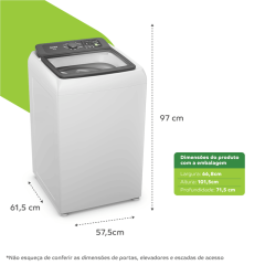 Máquina de Lavar Consul 13 kg Branca com Modo Eco - CWN13AB