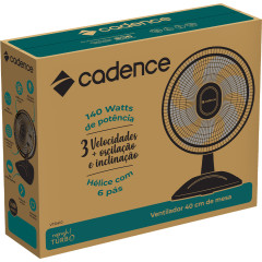 Ventilador Cadence Eros Light 40cm Preto 220V VTR410