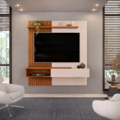 Painel Tito DJ Moveis 1.50cm Para TV de Até 65 Polegadas White Freijo