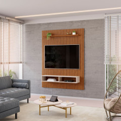 Painel Aston DJ Moveis 1,34cm Para TV de Até 55 Polegadas Freijo Off White