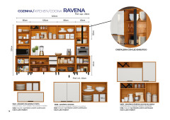 Cozinha Ravena Poliman 5 Peças Freijo Off 