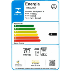 Freezer Horizontal Consul 2 portas 534LItros - CHB53EB