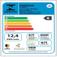 Frigobar Philco PFG85B 67 Litros 220V
