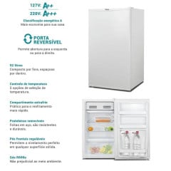 Frigobar Philco 93Litros 6 Níveis de ajustes PFG114
