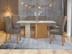 Mesa Lopas Astrid 6 Cadeiras Astrid Amedoa Off