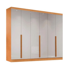 Roupeiro Bianchi Alvorada 6 Portas 6 Gavetas Nature Off