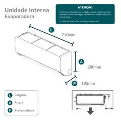 Ar Condicionado Split Hi Wall Inverter Elgin Eco 9000 BTU/h Frio 45HJFE12C2CC 220 Volts