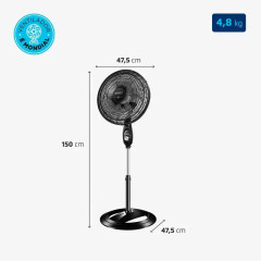 Ventilador Coluna 40cm Super Power Mondial- VSP-40C-NB