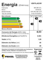 Ventilador Coluna 40cm Super Power Mondial- VSP-40C-NB