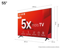 Televisor Smart TV 4k LG UHD UT80 55 polegadas 55UT8050