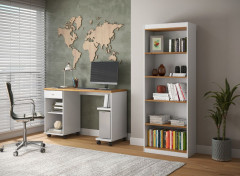 Livreiro Encanto Patrimar Moveis Branco Cinamomo