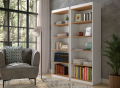 Livreiro Encanto Patrimar Moveis Branco Cinamomo