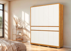 Roupeiro Avelan Moveis Havana 12 Portas 3 Gavetas Freijjo Off White