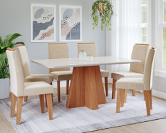 Mesa Cimol Maite 6 Cadeiras Tais Cinamomo Off