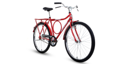 Bicicleta Aro 26 Com Bagageiro Super Forte Fv Houston Cor Vermelho