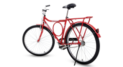 Bicicleta Aro 26 Com Bagageiro Super Forte Fv Houston Cor Vermelho