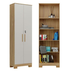 Multiuso Rio Doce Bordo 2 Portas C- Chave 32cm Amendoa-Branco