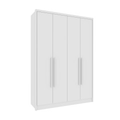 Roupeiro Tcil Dinamarca 4 Portas 2 Gavetas Neve