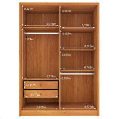 Roupeiro Tcil Dinamarca 4 Portas 2 Gavetas Neve