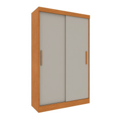 Roupeiro Firenze 2 Portas de Correr 2 Gavetas + Espelho Cinamomo Off