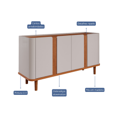 Buffet Eva Cimol Móveis Cinamomo Off White