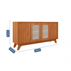 Buffet Isa Com Tela Cimol Móveis Cinamomo