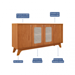 Buffet Isa Com Tela Cimol Móveis Cinamomo