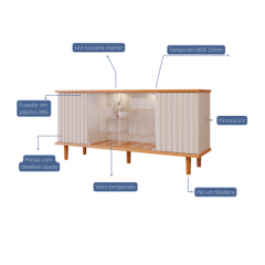 Buffet Janice Cimol Móveis Cinamomo Off White 