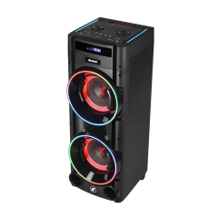 Torre de Som Amvox Pancadão ATX 1600 Duplo 8 Ring Led