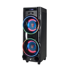 Torre de Som Amvox Pancadão ATX 1600 Duplo 8 Ring Led