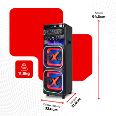 Torre de Som Amvox Quadradinho ATX 2108 