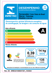 Lavadora Colormaq Automática Lcs 14kg Branca 220V