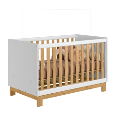 Berço Mini Cama Qmovi Encanto Slim Freijó/Branco 