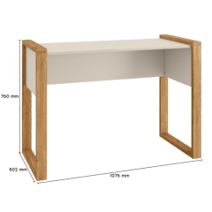 Escrivaninha Office Qmovi Freijó/White. 