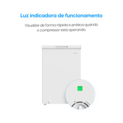Freezer Elgin 99 Litros 1 Porta Horizontal Resfriamento 4D 220V 