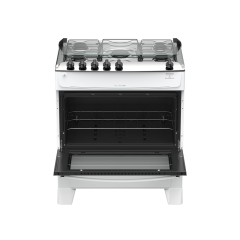 Fogão 5 Bocas Branco com Mesa Inox Atlas Milão Top Bivolt
