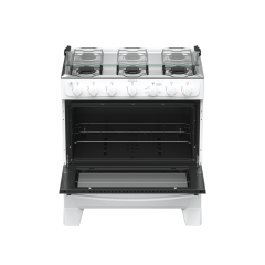 Fogão 6 Bocas Branco com Mesa Inox Atlas Milão Plus Bivolt