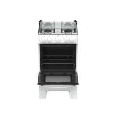 Fogão 4 Bocas Branco com Mesa Inox Atlas Milão