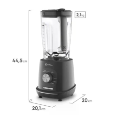 Liquidificador Electrolux 1500W 3.2L Efficient TriForce 15 Velocidades Cinza (EBL1500)