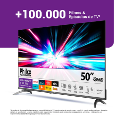 Televisor Philco Smart TV 50” P50CRB 4K LED Dolby Audio
