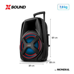 Caixa Amplificada Xsound Mondial Preto 650W RMS Bivolt - CM-650-N