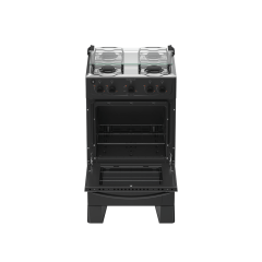 Fogão 4 Bocas Preto com Mesa Inox Atlas Milão Plus Bivolt 300002146