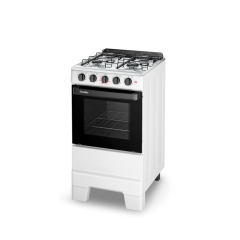 Fogão Esmaltec Ideal Pop 4 BocaS Mesa de Inox F4ISB 4120 Branco 