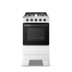 Fogão Esmaltec Ideal Pop 4 BocaS Mesa de Inox F4ISB 4120 Branco 