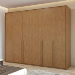 Guarda Roupa Imperatore 6 Portas 6 Gavetas Lopas Amêndoa