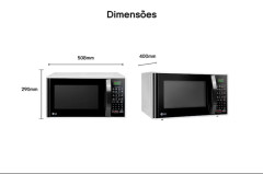 Forno de Micro-ondas Solo LG 30 Litros om revestimento EasyClean™, Tecnologia I Wave e Acabamento em Branco 220v - MS3091BCA