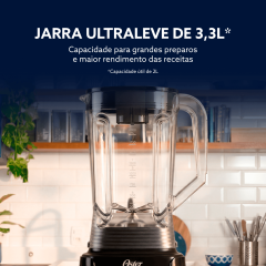 Liquidificador Oster OLIQ450 1100W 3,3 Litros Preto 220V